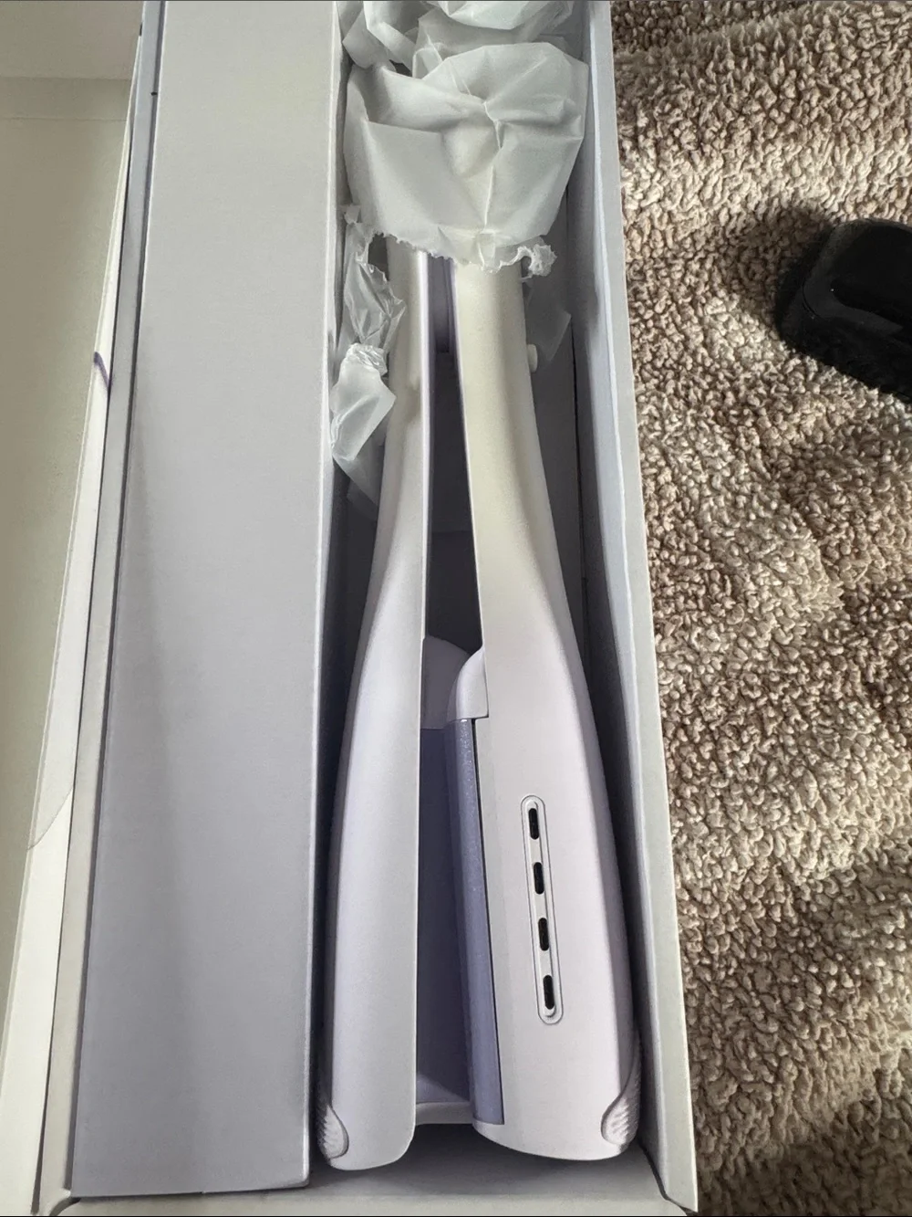 Beach Waves Curling Wand Crimper in Light Purple NIB